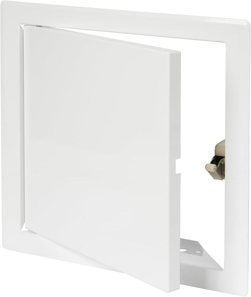 Vent Systems 8'' x 8'' Inch White Metal Access Panel with Click Function - Easy Access Doors - Access Panel for Drywall Wall Ceiling - Electrical Plumbing Service Door - Crawl Space Doors - Image 1
